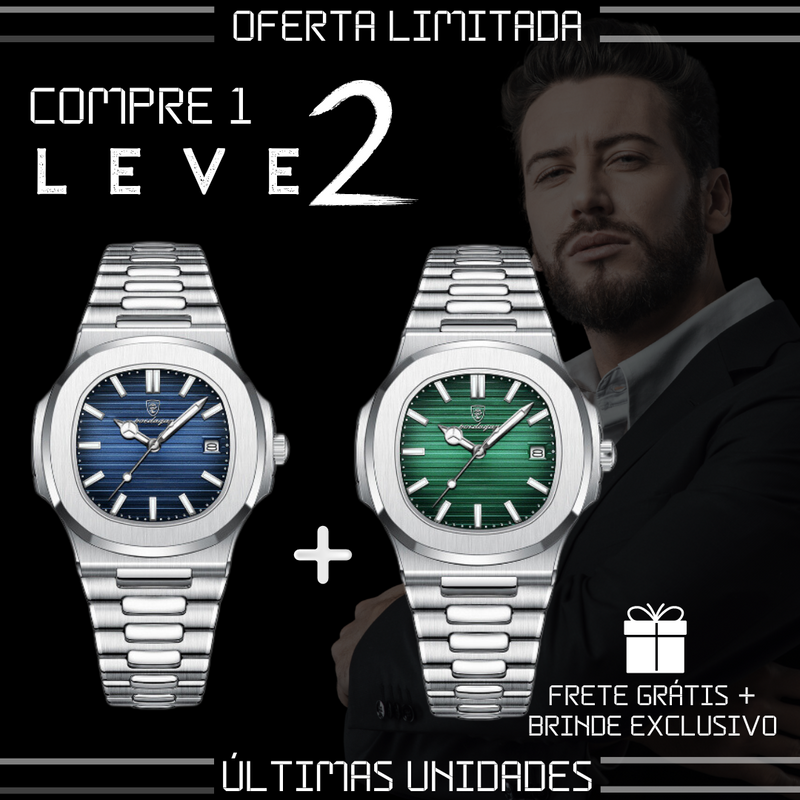 Relógio Masculino De Luxo Premium  (COMPRE 1 LEVE 2)