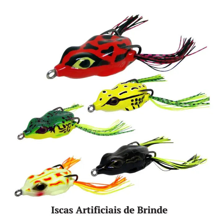 Vara De Pesca Telescópica Dobrável Com Carretel + Isca Artificial (BRINDE)